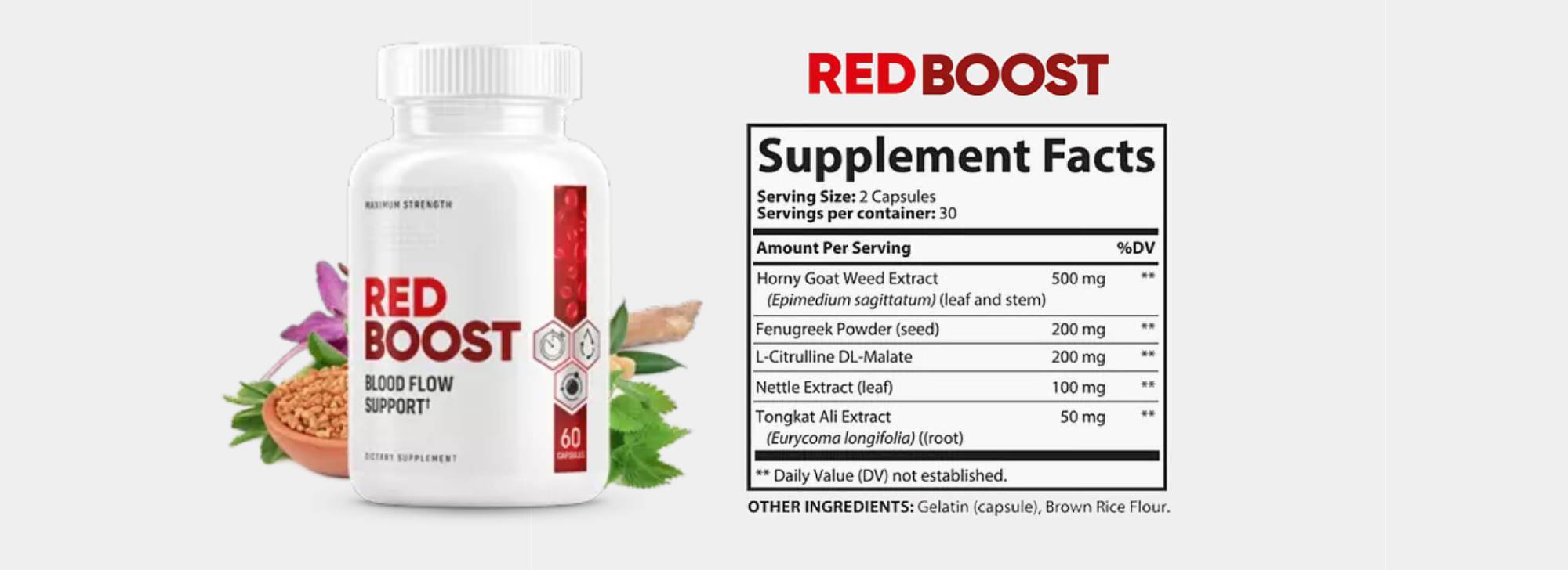 Red Boost Supplement Facts